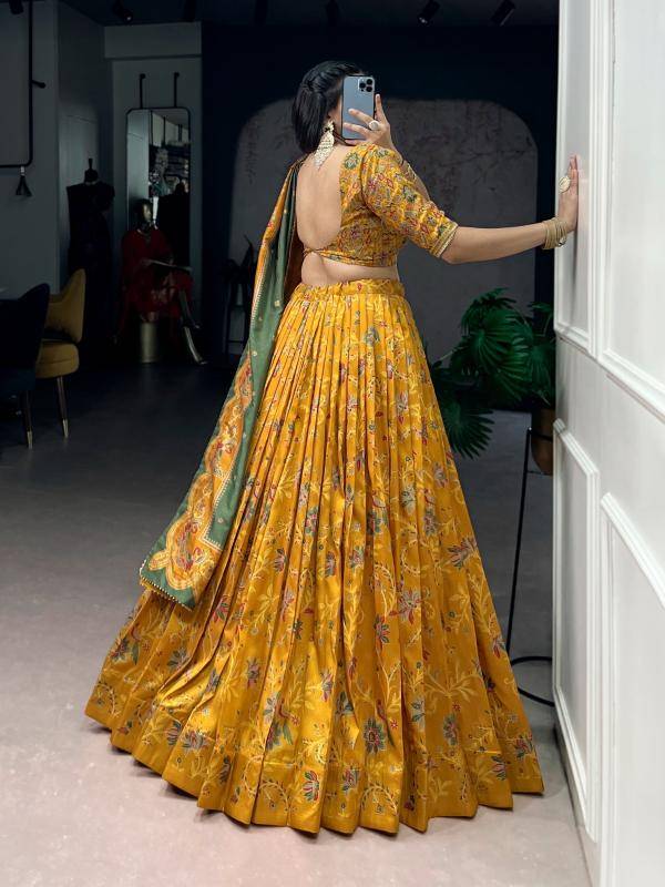 LNB 1256 Tasar Silk MST Lehengha choli with mirror work in hydrabad